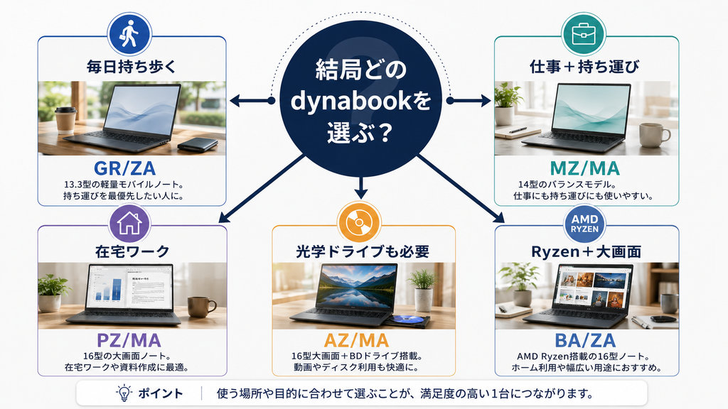 結局どのdynabookがおすすめ？