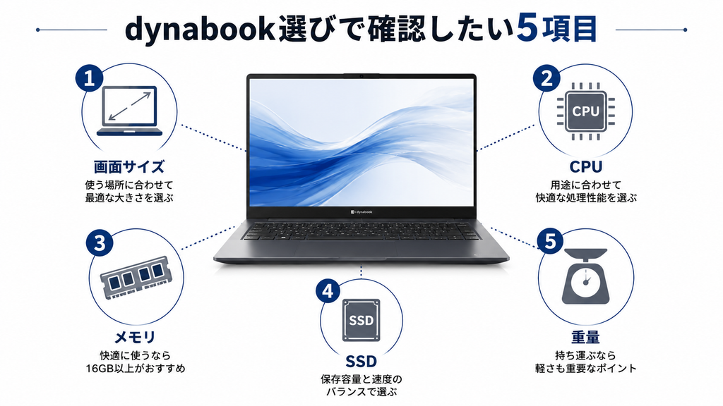 dynabook選びで確認したい５項目