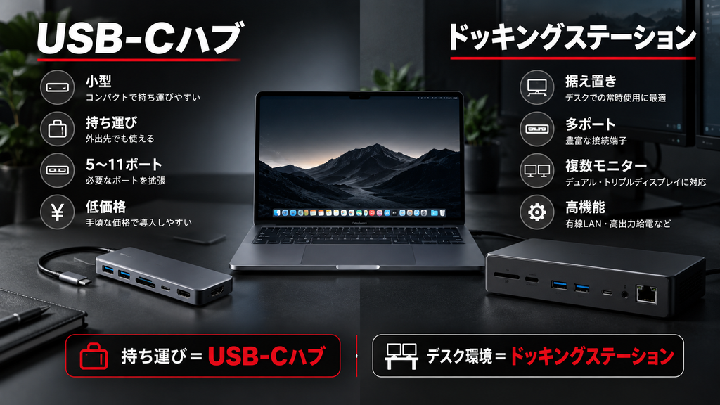 USBーCハブ ドッキングステーション