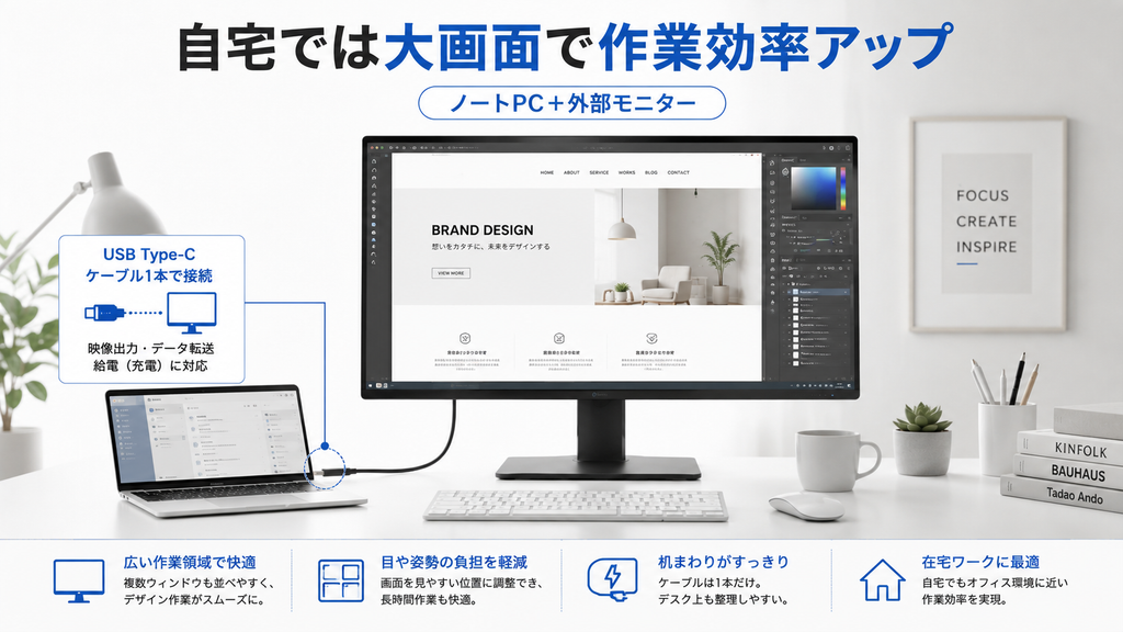 ノートPC＋EIZOモニターは仕事環境としておすすめ