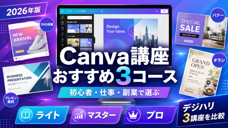 CANVA講座おすすめ３コース