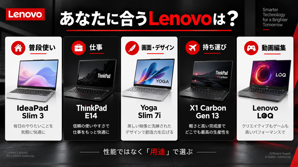 Lenovoノートパソコンおすすめ5選