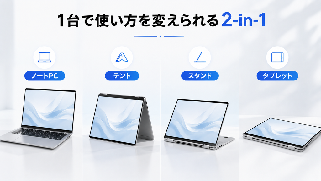 1台で使い方を変えられる2-in-1