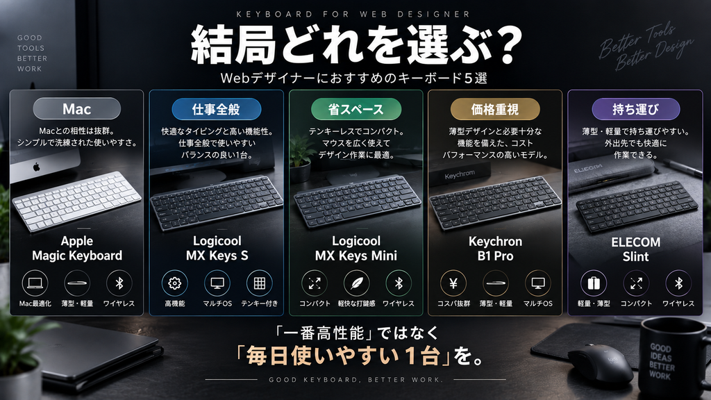 結局どれを選ぶ?
