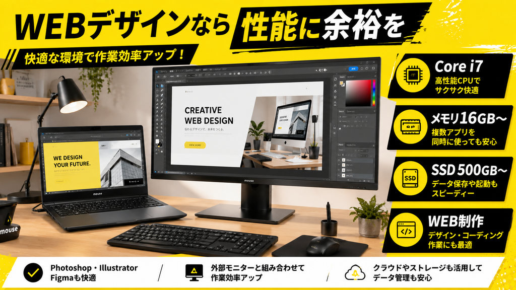mouse A5-I7U01BK-A|WEBデザイン・仕事用ならおすすめ